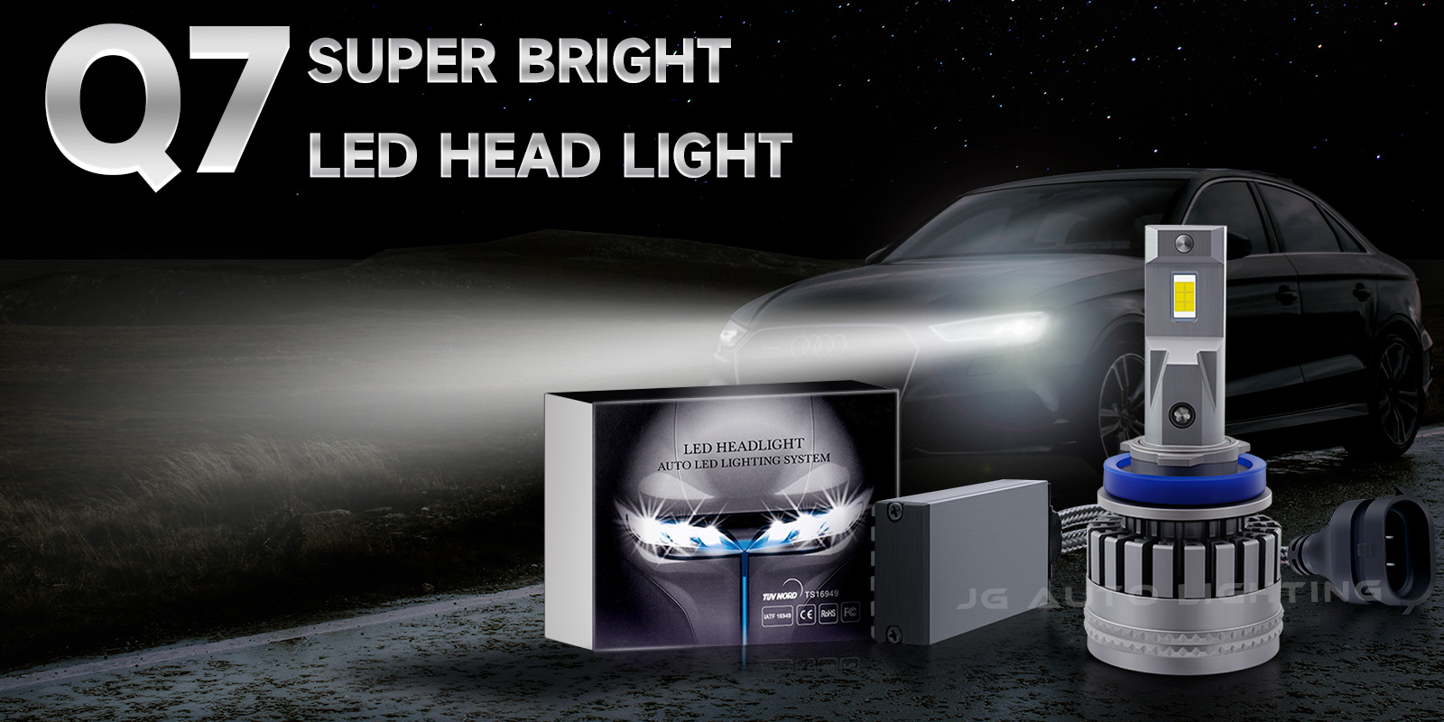 JG Q7 H7 H13 H11 9005 9006 CSP LED Headlight 110W 28000LM Car LED Headlights Bulb Head Lamp Fog Light H1 H4 9006 9012 LED