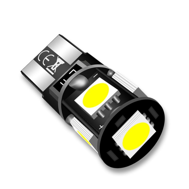 T10 5SMD 5050 Super Bright w5w 1.5W 12V Led Car Light License Plate Courtesy Step Map Lights Trunk Lamp Led Car Light