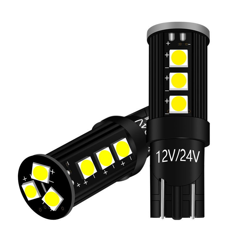 JG T10 Socket W5W 194 168 3030 Chip 15SMD White Car Led Interior Lights DC 12V Auto licence plate lamp Dome Bulbs Reading Light